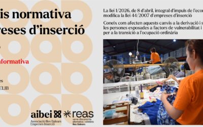 Jornada informativa «Canvis normativa empreses d’inserció 2026»
